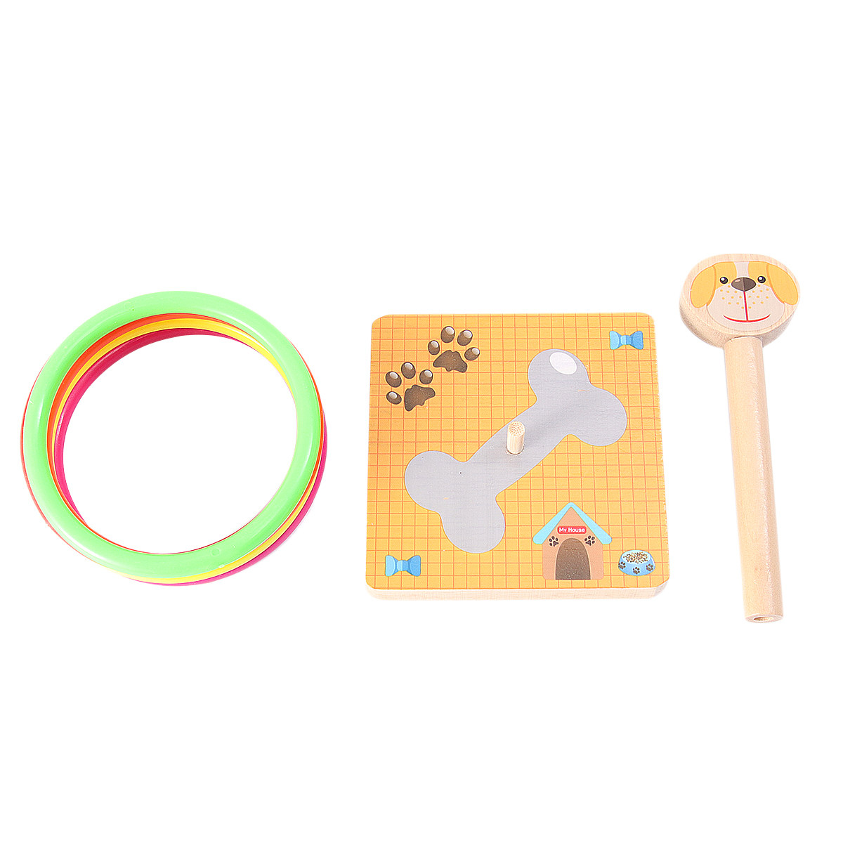 Game Educational For Kids Free - Drewniana gra w rzucanie kółkami w