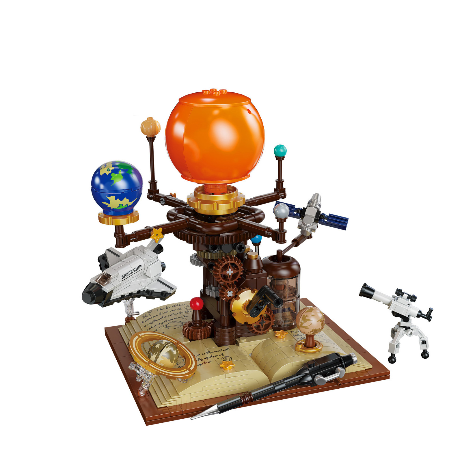 Solar System Model - Księga Planet Podróż Kosmiczna Klocki Konstrukcyjne