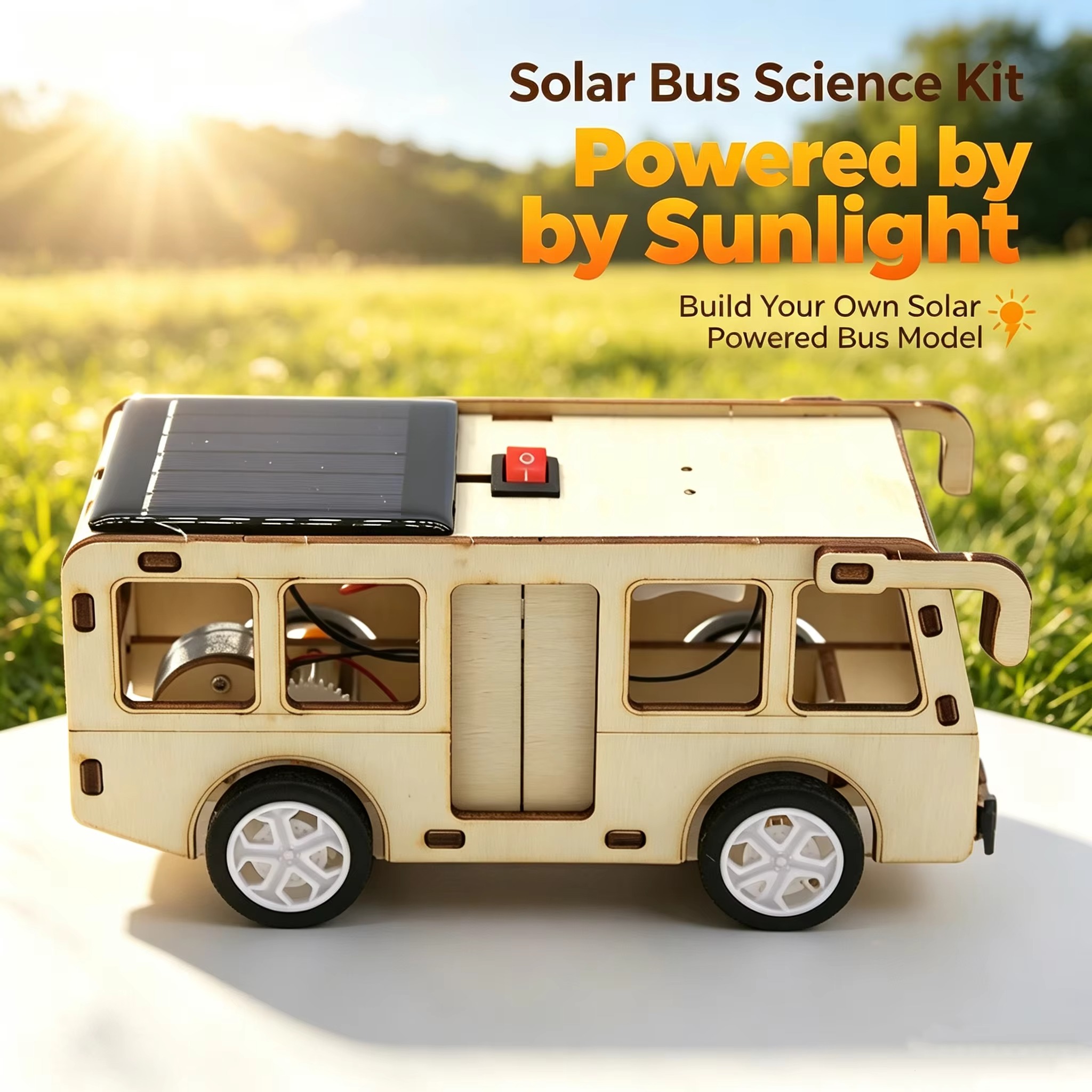 Solar System Model - Zestaw do samodzielnego montażu autobusu zasilanego