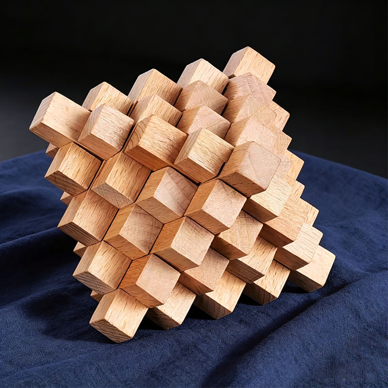 Brain Teaser Cube - Trudne łamigłówki LuBan Lock w kształcie