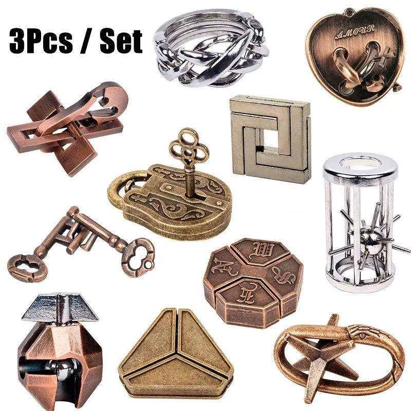 Metal Puzzle Brain Teaser 3PCS – Brain Teaser Cube recenzja i cena