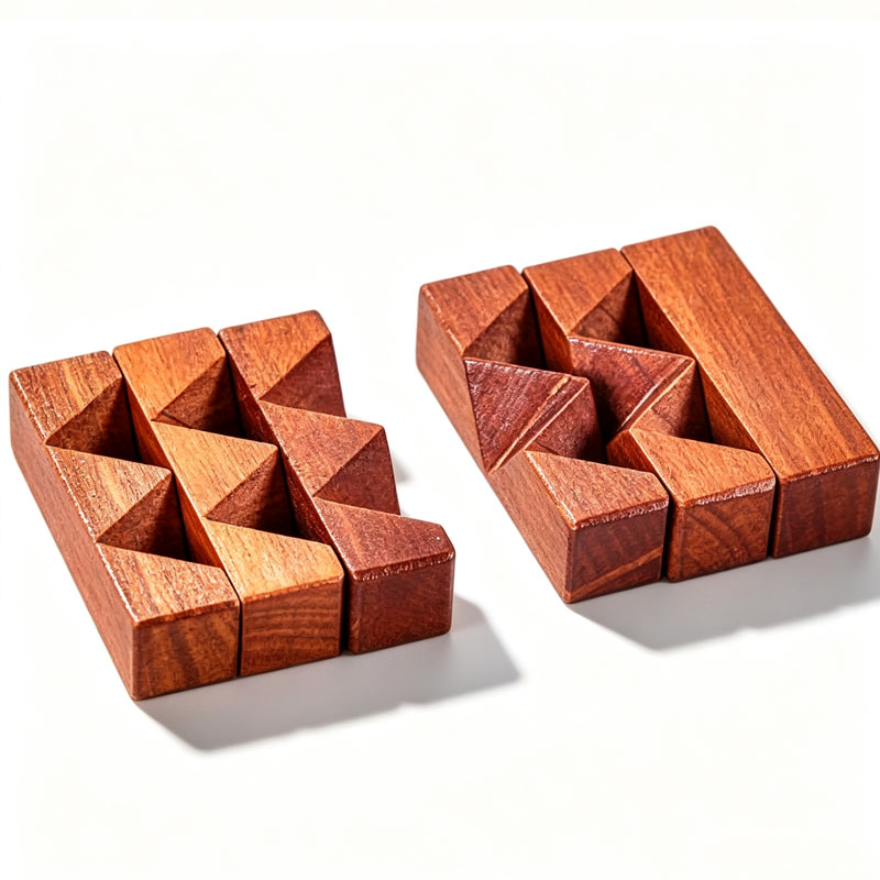 Drewniana układanka z węzłami, – Brain Teaser Cube recenzja i cena
