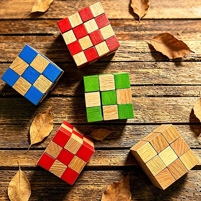Kwadratowa Kostka Węża - Drewn – Brain Teaser Cube recenzja i cena