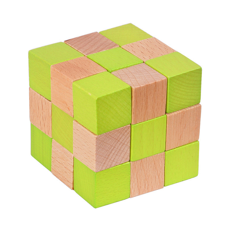 Drewniana kubek-puzzle w kszta – Brain Teaser Cube recenzja i cena