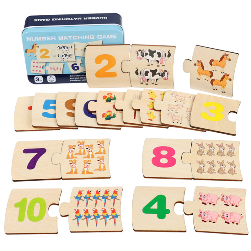 Drewniane puzzle dla dzieci z  – Kids Education Material recenzja i cena